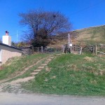 Photo of the start of the path up Crooked Edge Hill.