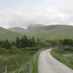 Pikes Crag and Sca Fell from the road to Wasdale Head Inn.